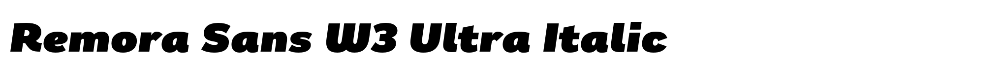 Remora Sans W3 Ultra Italic image